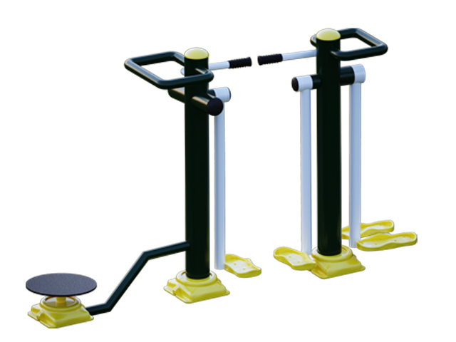 Açık Hava Çoklu Park Spor Aletleri / Açık Hava Çoklu Spor Aleti Yürüyüş Aleti, Yan Salınım ve Ayakta Bel Esnetme - 81405