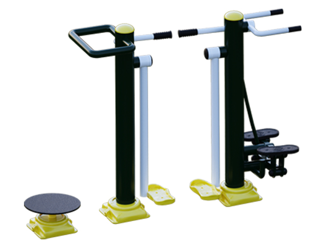 Çoklu Seri Açık Alan Park Spor Aletleri / Açık Hava Çoklu Spor Aleti Havada Yürüyüş, Step ve Ayakta Bel Esnetme - 81406