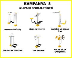 KAMPANYA - 08 ALTILI PARK SPOR ALETLERİ SETİ