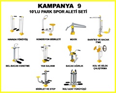 KAMPANYA - 09 ONLU PARK SPOR ALETLERİ SETİ