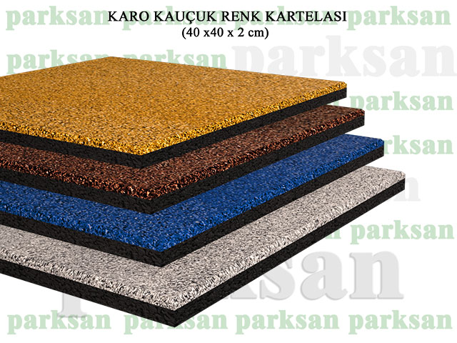 Kauçuk Parke Zemin Kaplama / 61002 - KAUÇUK KARO ZEMİN 50x50 ÖZEL RENK KARTELASI
