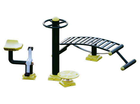 Açık Hava Çoklu Spor Aleti Mekik, Bisiklet ve Ayakta Bel Esnetme - 81403