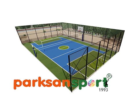 Mini Çok Amaçlı Spor Sahası (Voleybol + Mini Futbol + Basketbol) - 60114