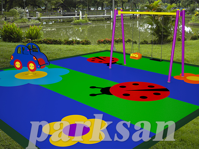 EPDM Dökme Kauçuk Zemin / 61300-02 Epdm Yüzeyli Dökme Kauçuk Zemin Uygulaması