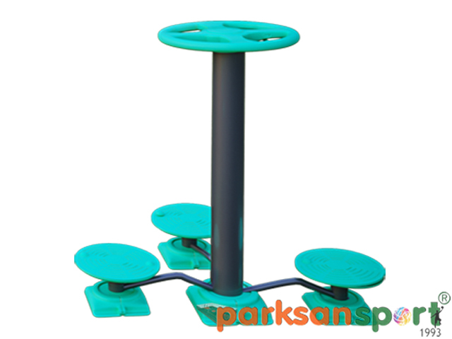 Park Spor Aletleri Belediye Tipi / Park Spor Üçlü Ayakta Bel Çevirme Aleti - 81316