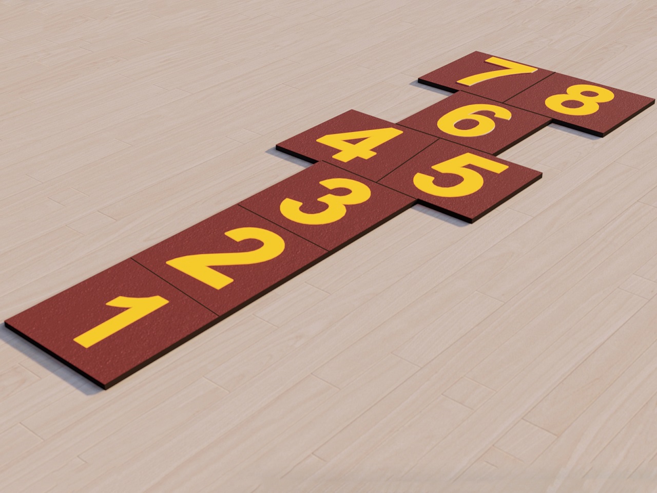 Kauçuk Karo Seksek Ve Satranç Oyun Takımı Modelleri / 61500 - 03 Kauçuk Karo Seksek Oyun Takımı(Standart Seri 40x40 2 cm Bordo- Sarı)