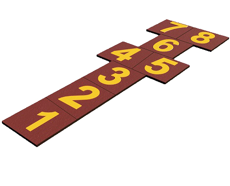 61500 - 03 Kauçuk Karo Seksek Oyun Takımı(Standart Seri 40x40 2 cm Bordo- Sarı)