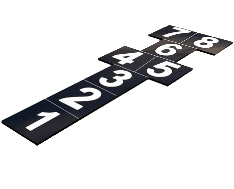 61500 - 01 Kauçuk Karo Seksek Oyun Takımı(Standart Seri /Siyah-Beyaz)