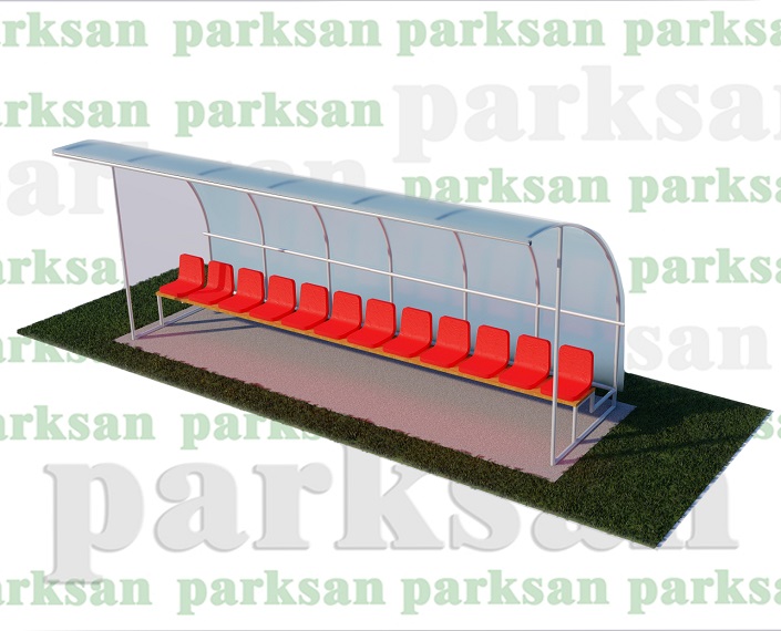 Üstü Kapalı Plastik Tribün Oturma Grubu (12 Kişilik) - 60718