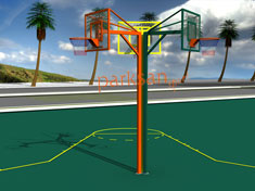 Antrenman Tipi Üç Yönlü Basketbol Potası Cam Panyalı(90x120) - 60283